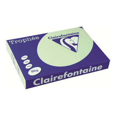 Clairefontaine Trophée - Papier couleur - A3 (297 x 420 mm) - 80 g/m² - Ramette de 500 feuilles - vert golf
