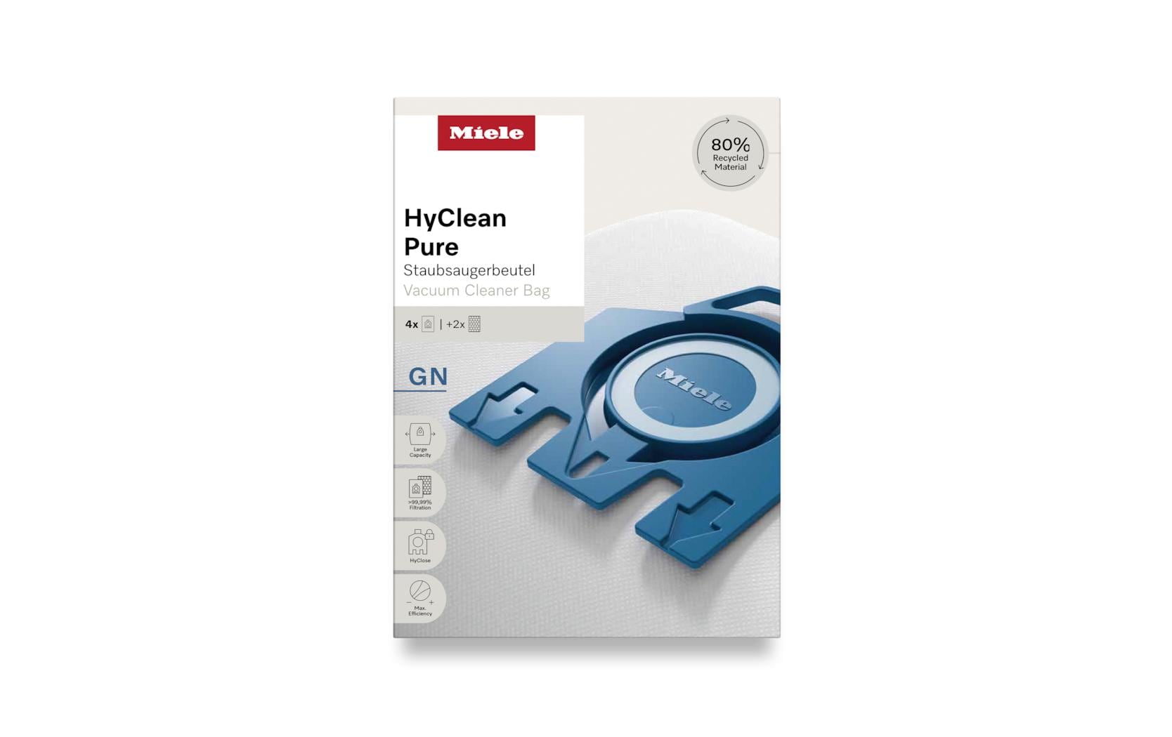Staubfilterbeutel HyClean Pure GN 4 StückStaubsaugerbeutel HyClean Pure GN