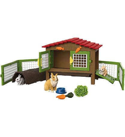Schleich Farm World - Kaninchenkäfig mit 3 Kaninchen - 42728