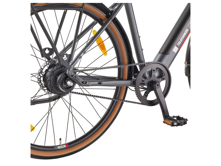 E-bike City UH220 titaniumgrijs 28