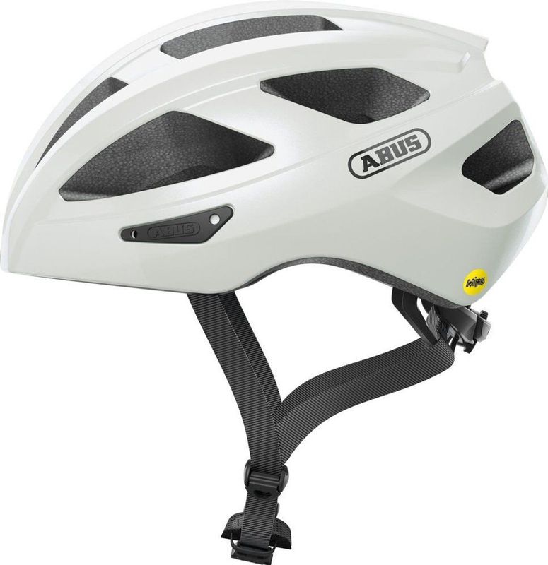 ABUS - Macator MIPS - Fietshelm - Wit - Instapmodel met Scherm