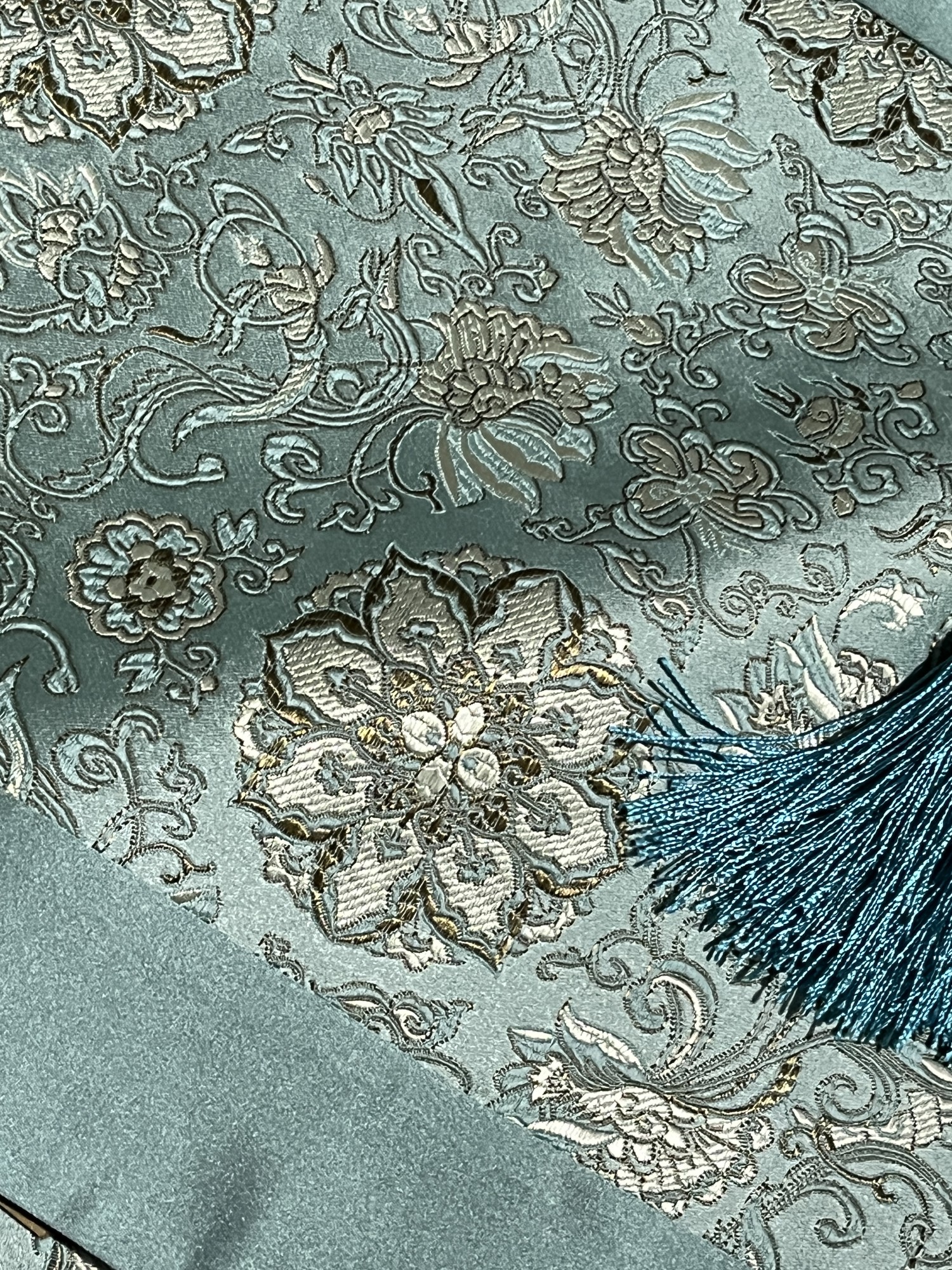 Tischläufer grünblau, L 200 cm, B 33 cm von fischer's lagerhaus