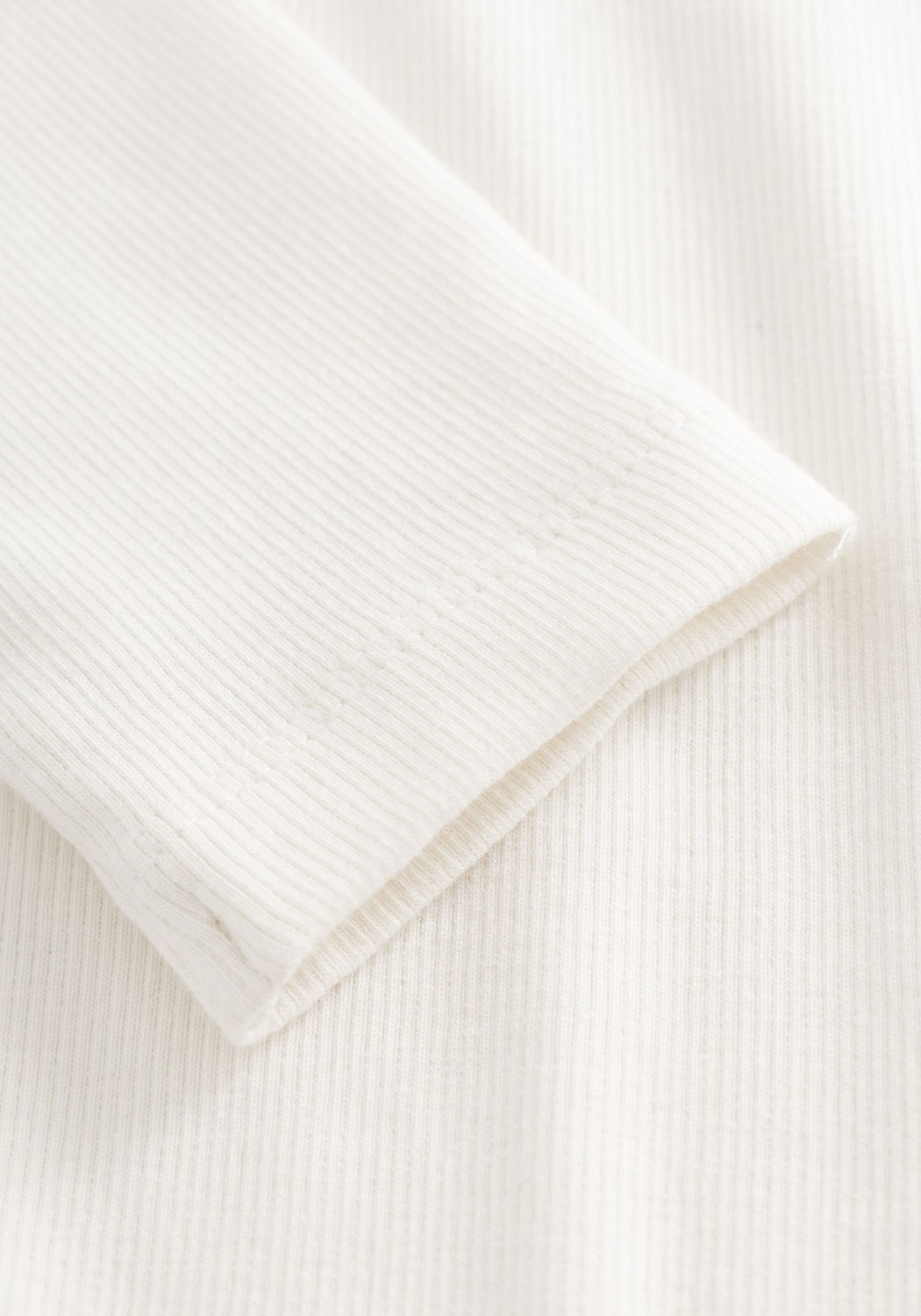 Knowledge Cotton Apparel Longsleeve Rib High Neck Snow White