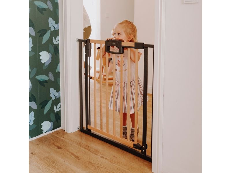 Geuther Türschutzgitter zum Klemmen Easylock 80.5 cm - 88.5 Tür- und Treppenschutzgitter Easylock Wood Plus (Ohne Bohren)