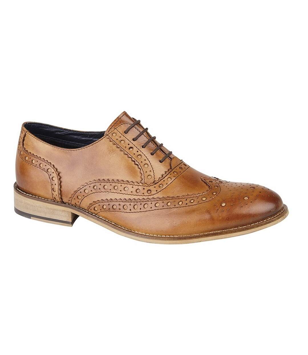 Roamers - Richelieu en cuir - Homme (Fauve) - UTDF1441
