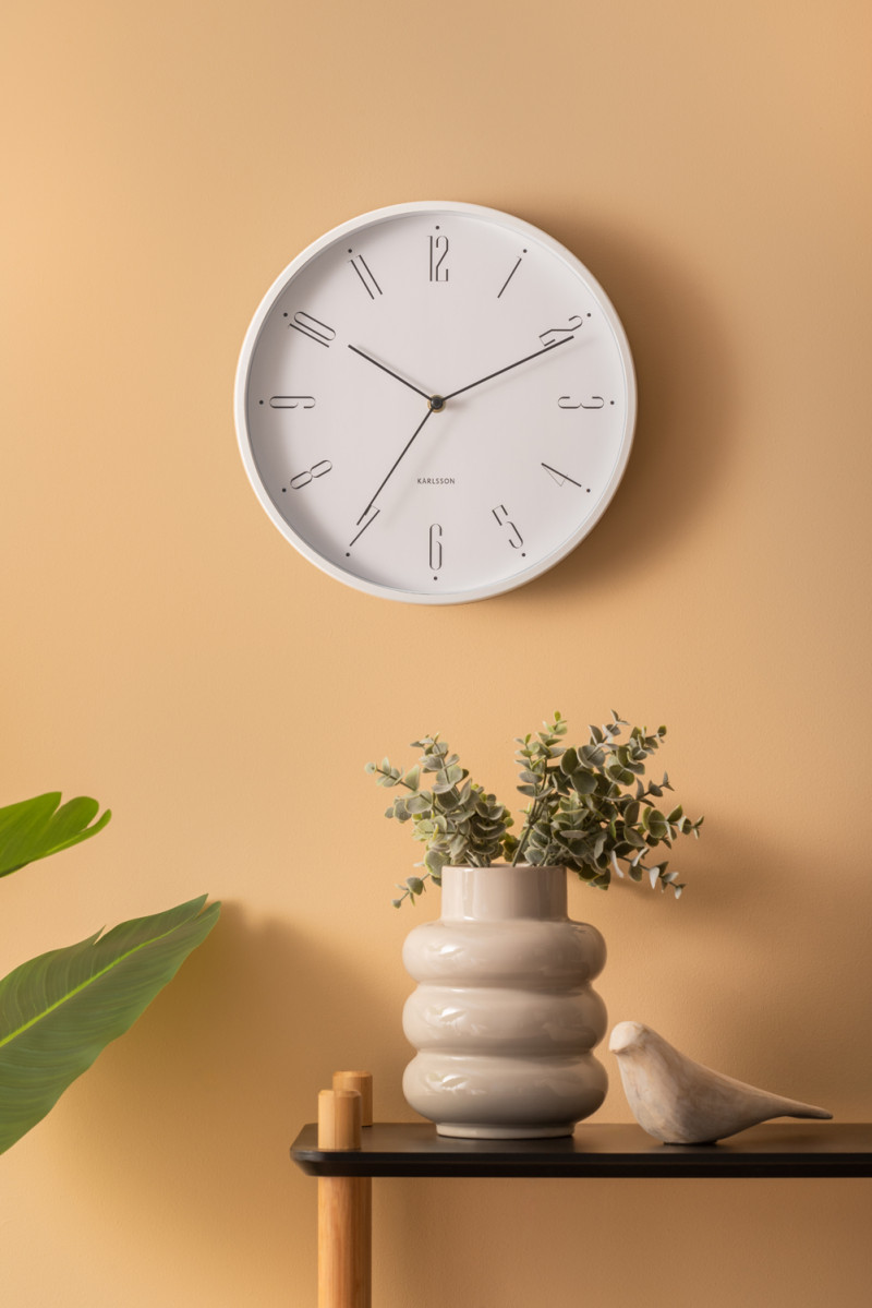 Wall Clock Regal Numbers KA5988RD Blush red