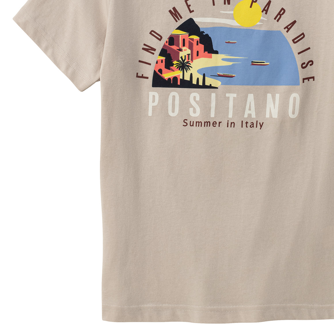 Jonas Nielsen Jungen T-Shirt mit großem Print beige