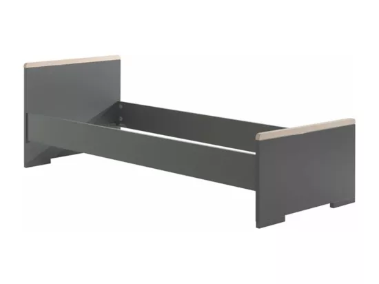 NASH DARK - Chambre 90x200cm + Armoire 3P + Pack Bureau