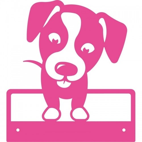 Mural Mod. filhote de cachorro cor rosa