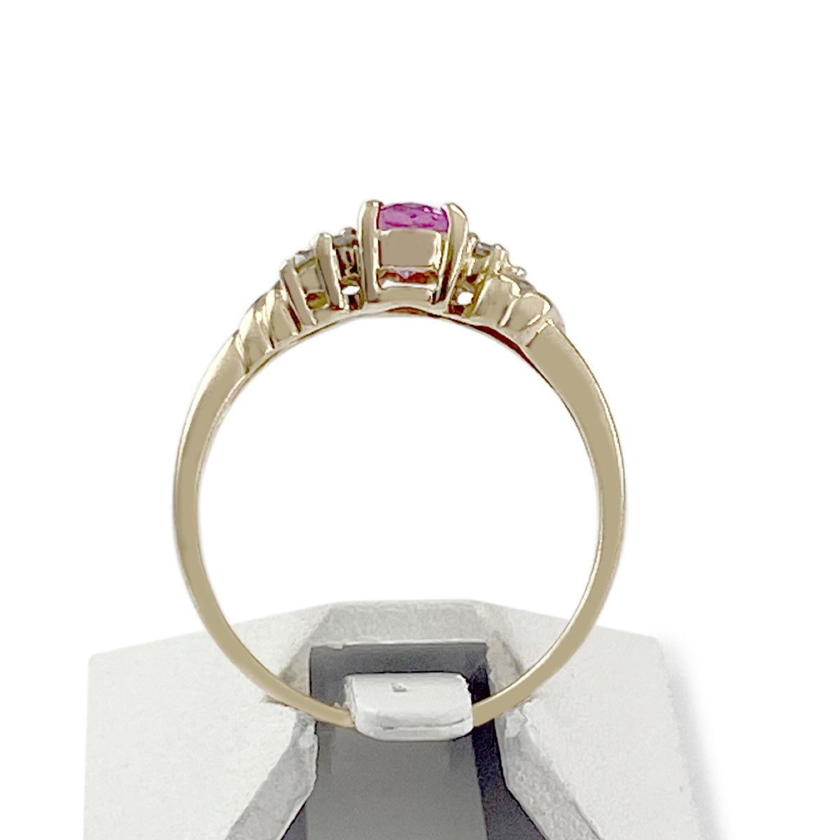 Bague d'occasion or 750 jaune saphir diamants