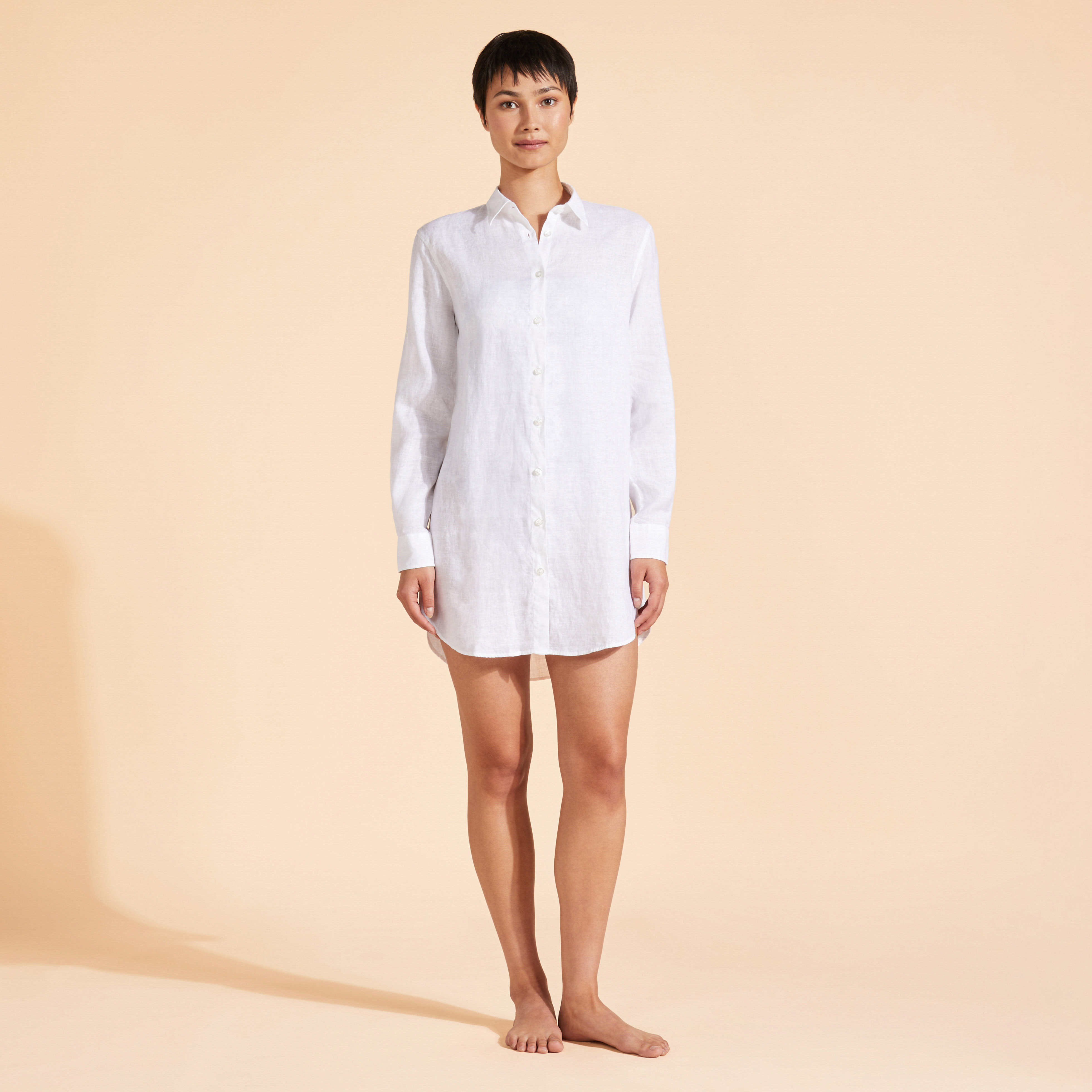 Robe chemise femme unie | Site Vilebrequin | FRGH9U10