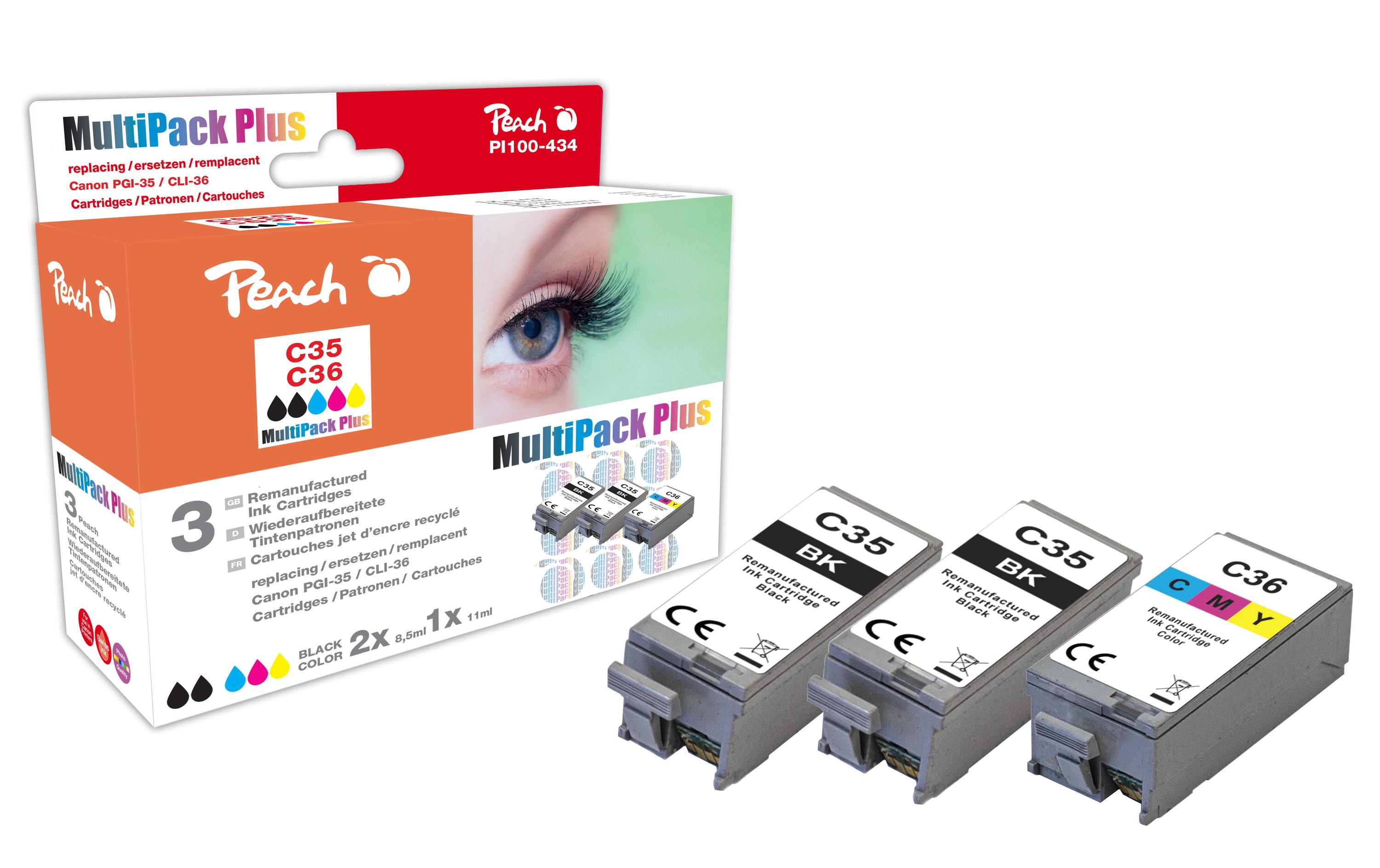 Tinte Canon PGI-35 / CLI-36 2x BK, 1x ColorDruckerpatrone 2 x Schwarz und 1 x Mehrfarbig