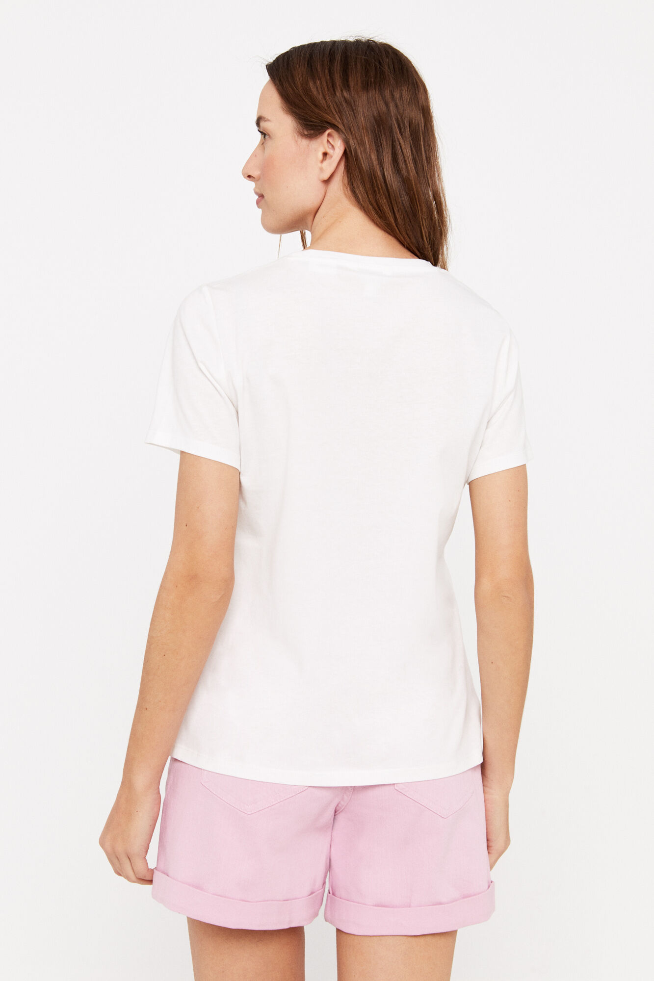 Camiseta com estampa branca