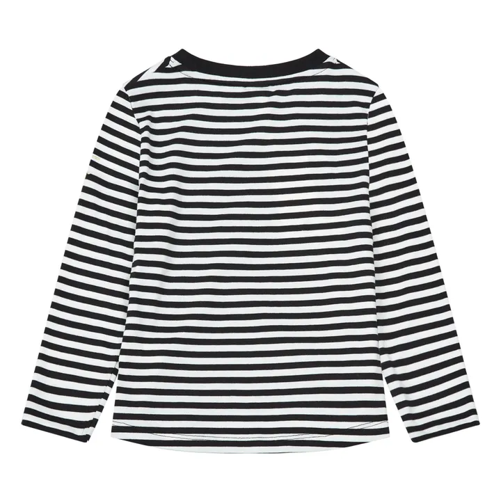 Gray Label T-Shirt Rayé Coton Bio | Noir