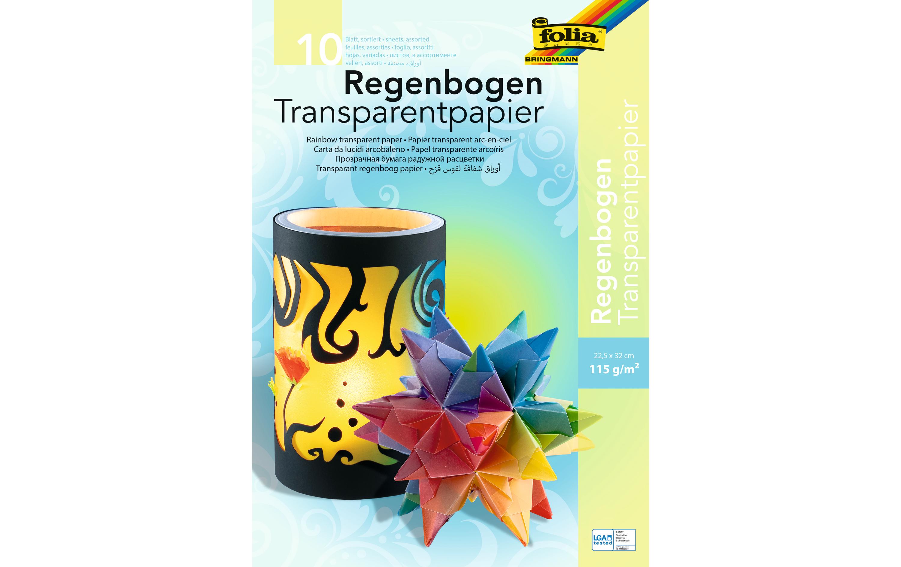 Transparentpapier Regenbogen MehrfarbigRegenbogenpapier