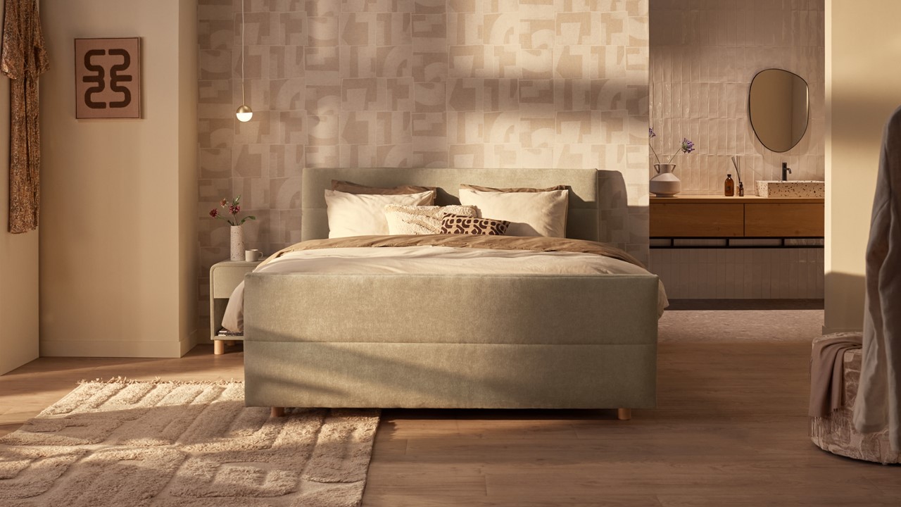Elektrische boxspring Mica - Soft touch pistachio