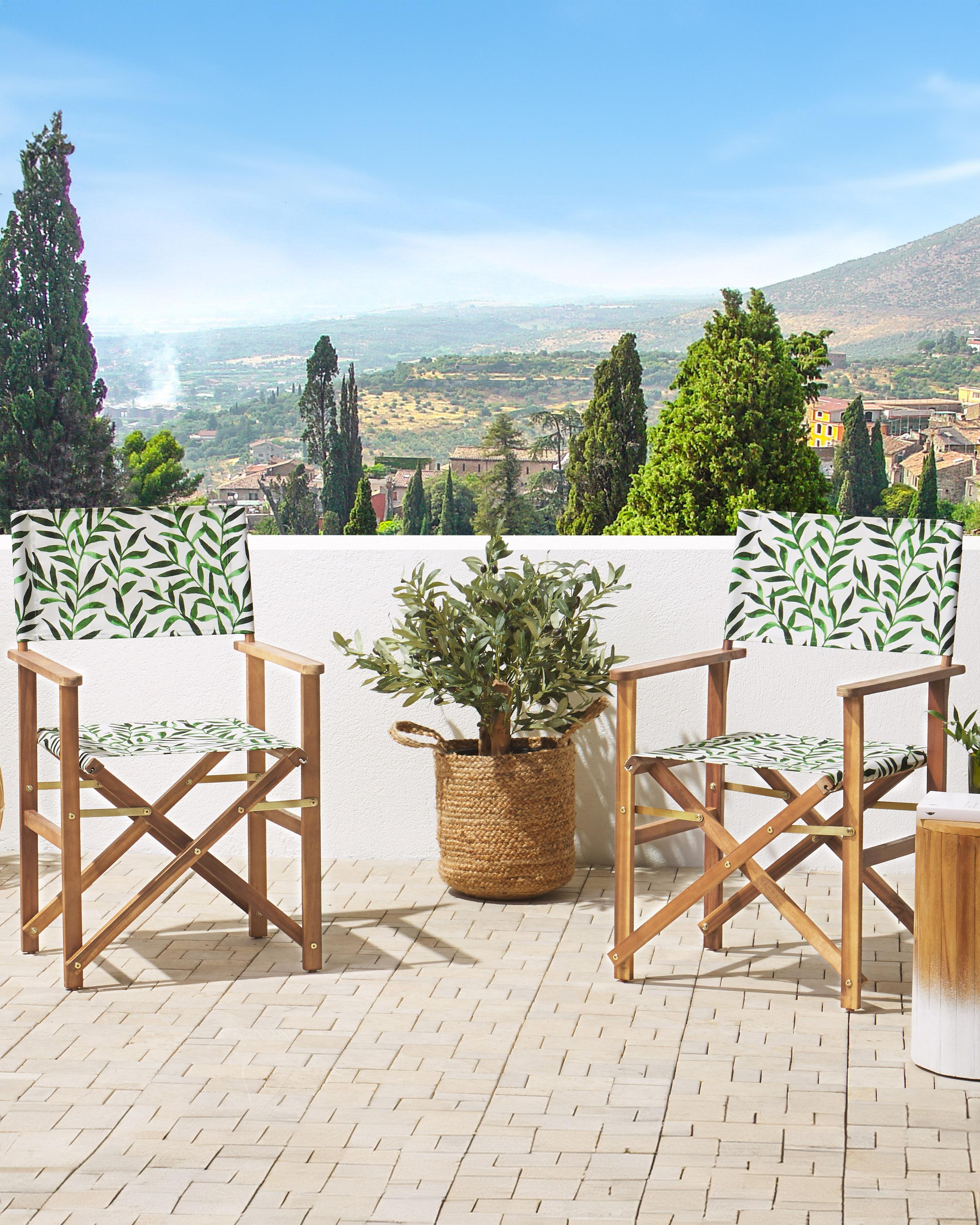 Set van 2 tuinstoelen CINE Acaciahout Grijs