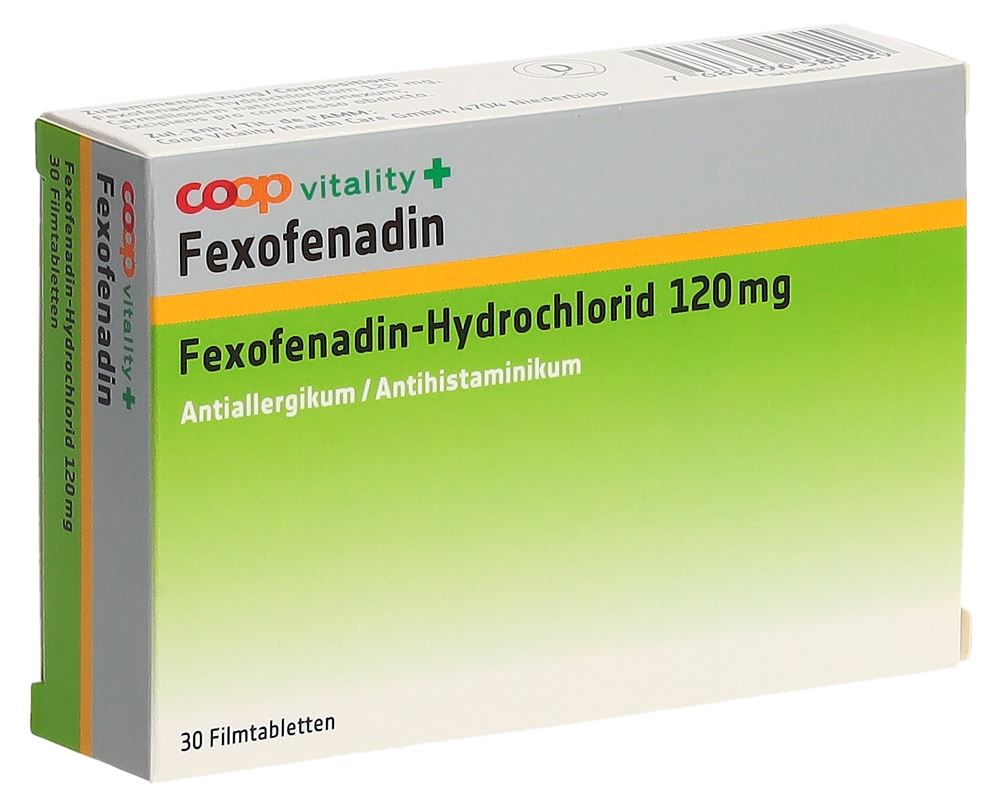 Coop Vitality Fexofenadin Filmtabl 120 mg Blist 30 Stk