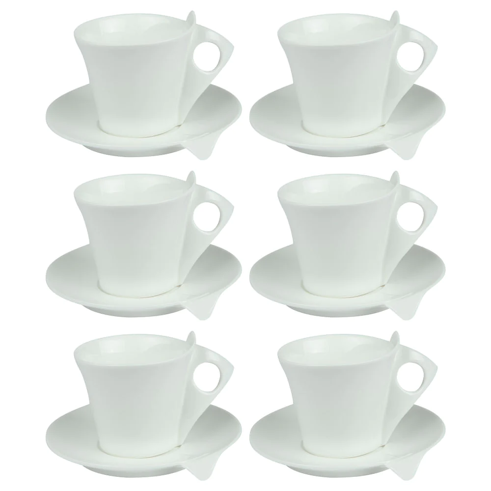 Coffret de 6 tasses et sous tasses Libra 18 cl Table passion