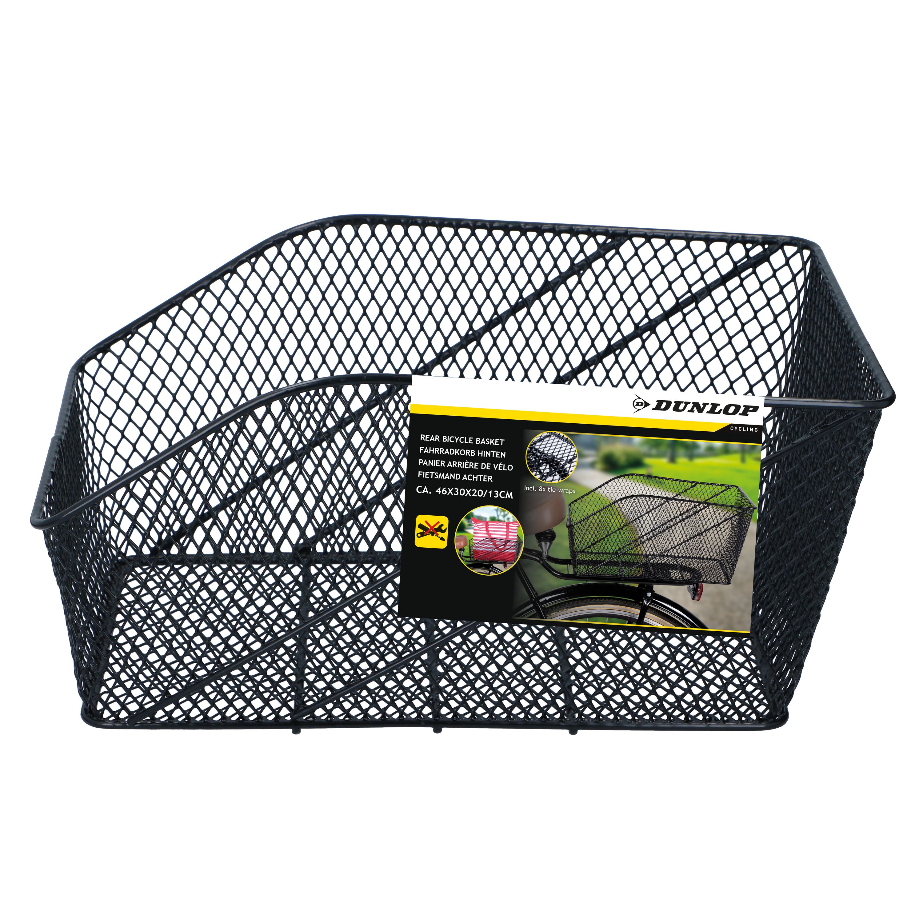 Velokorb hinten 46 x 30 cm schwarz