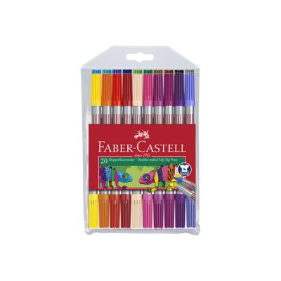 Faber-Castell - 20 Feutres double pointe - couleurs brillantes