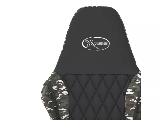 Chaise de jeu Noir et camouflage Similicuir