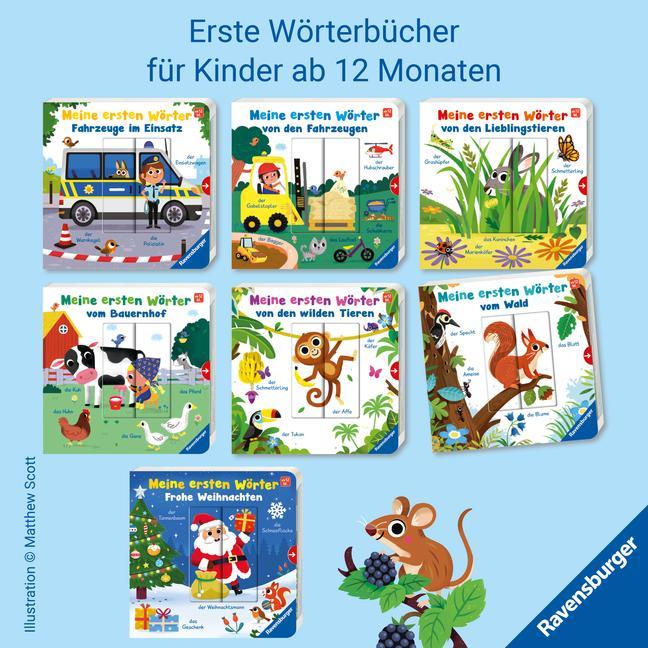 Meine ersten Wörter / Meine ersten Wörter vom Wald - Sprechen lernen mit großen Schiebern und Sachwissen für Kinder ab 12 Monaten