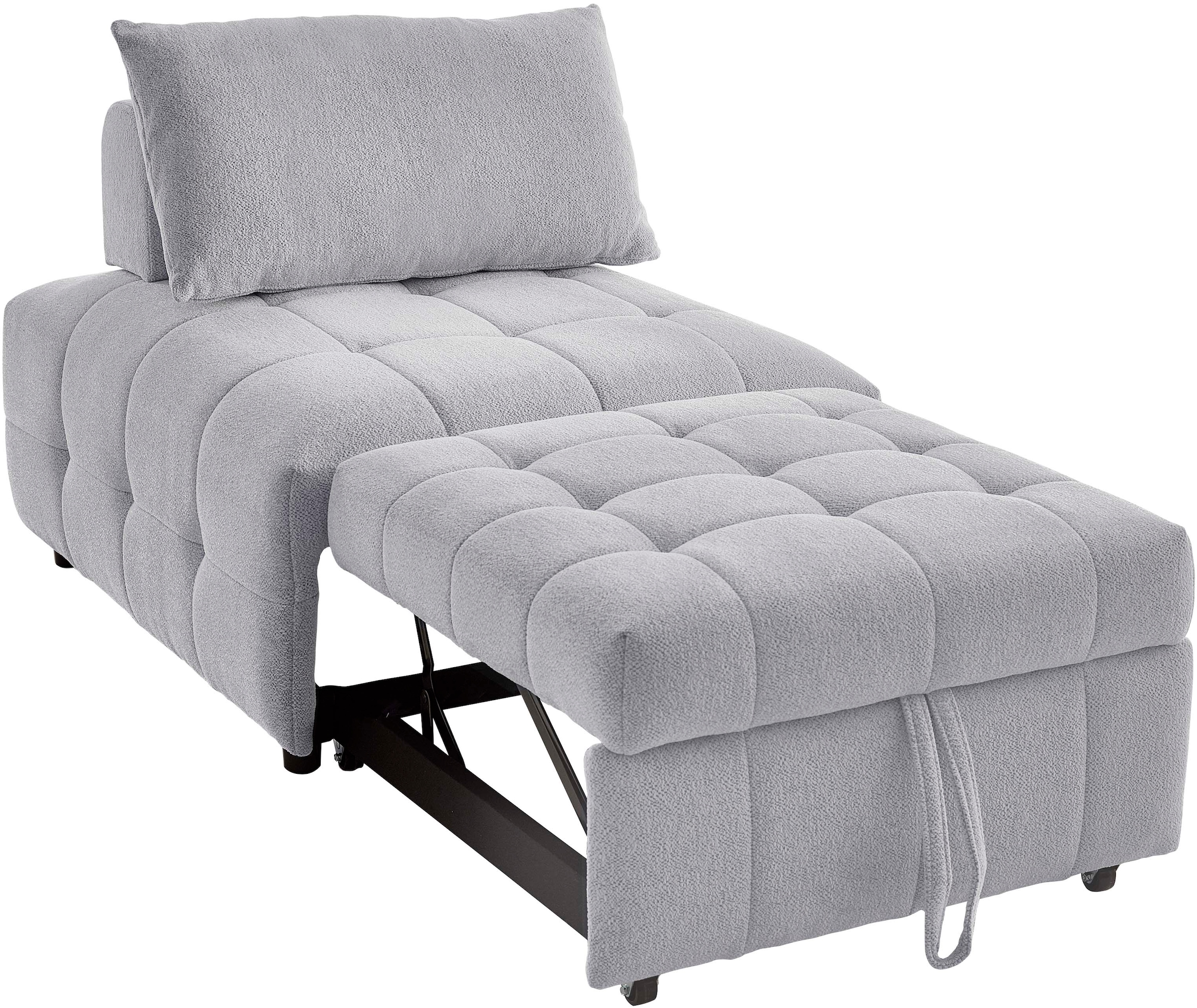 ATLANTIC home collection Sofa »Fabio« Schlafsessel mit Sitztiefenverstellung