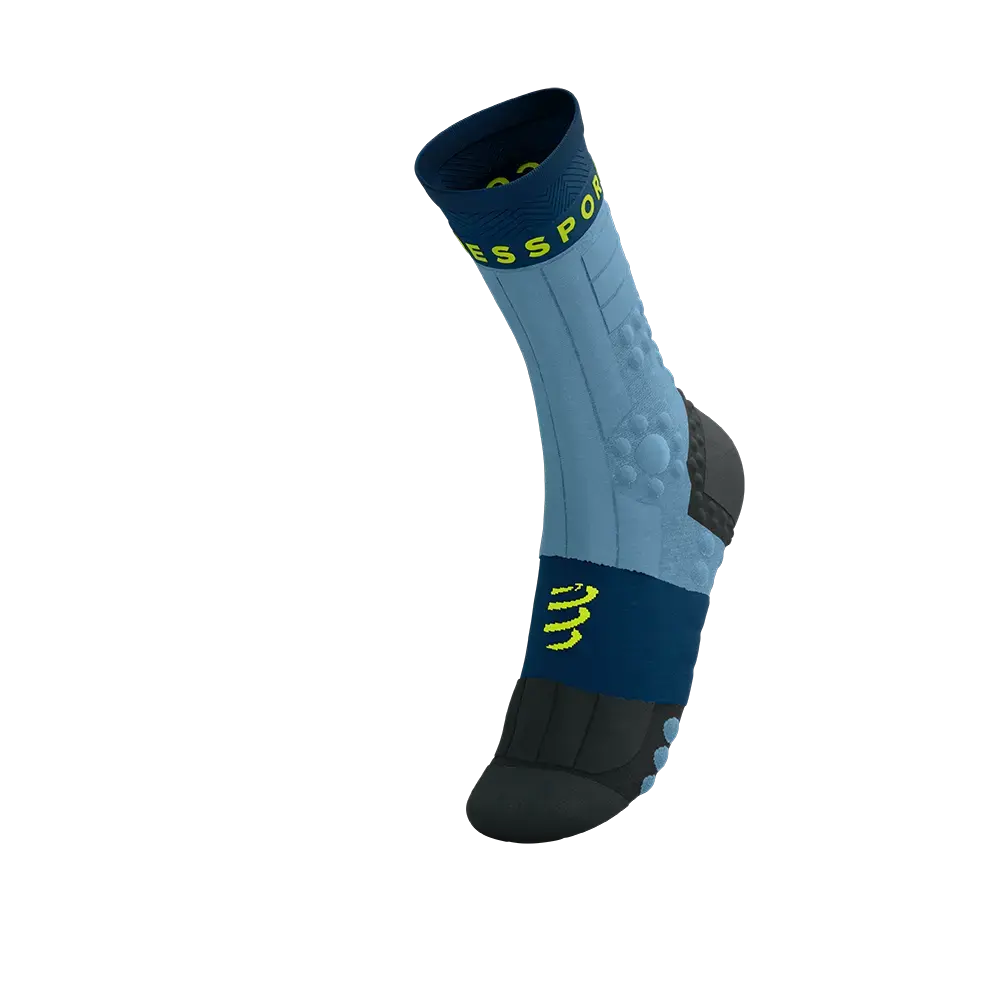 Compressport Pro Racing Winter Trail Compressiesokken Blauw/Groen