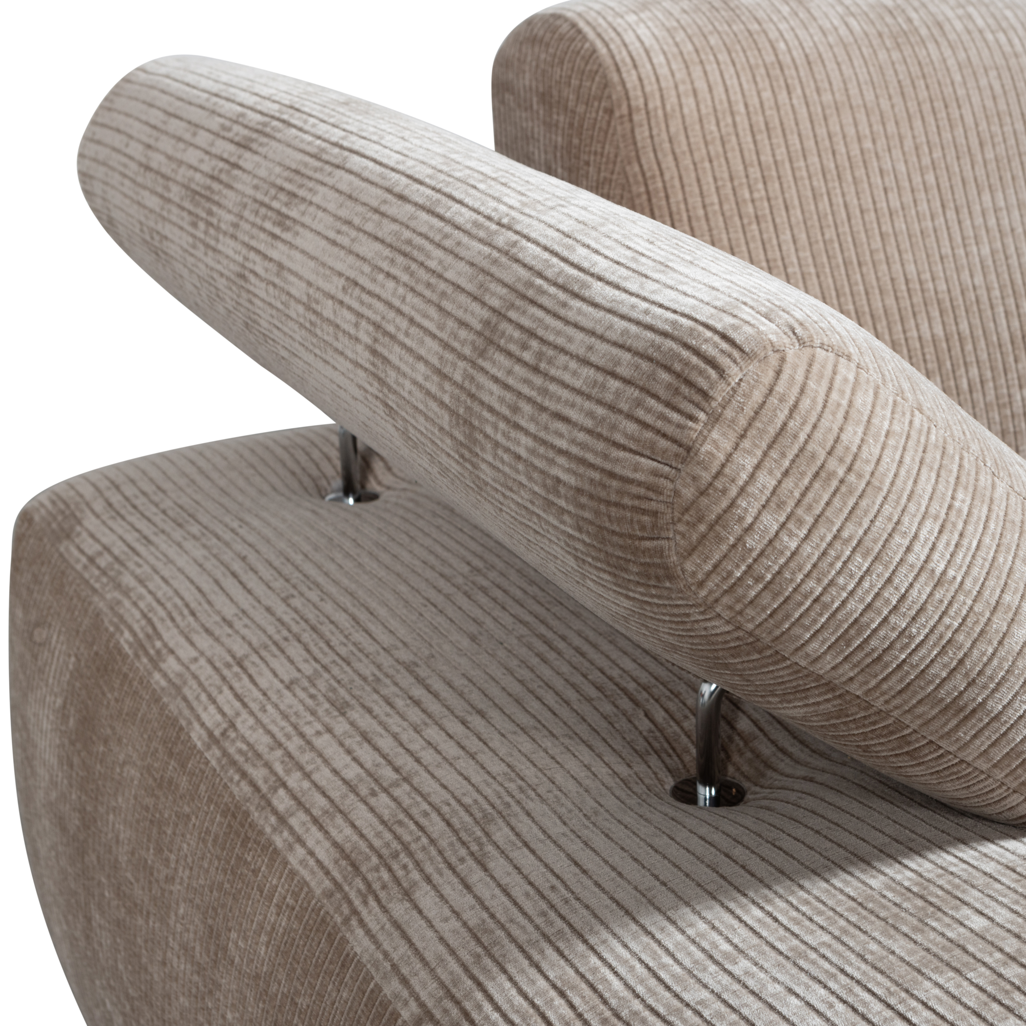 Chaise Longue Mojo Element Mojo Chaise Longue Element Links - Geweven Ribstof - Donkerzand