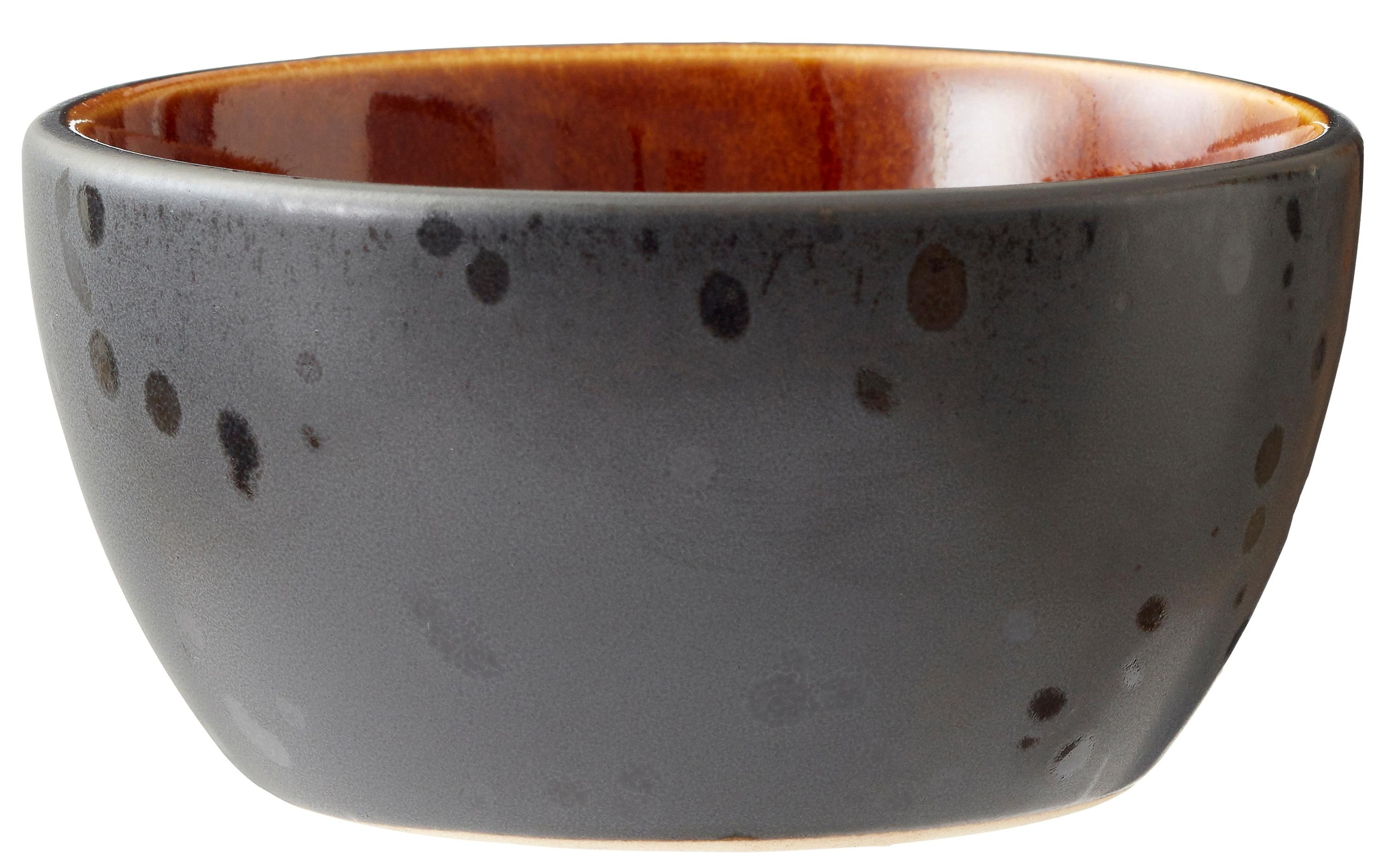 Müslischale 4 Stück, 10 cm, Schwarz/MehrfarbigSchalenset aus Steingut