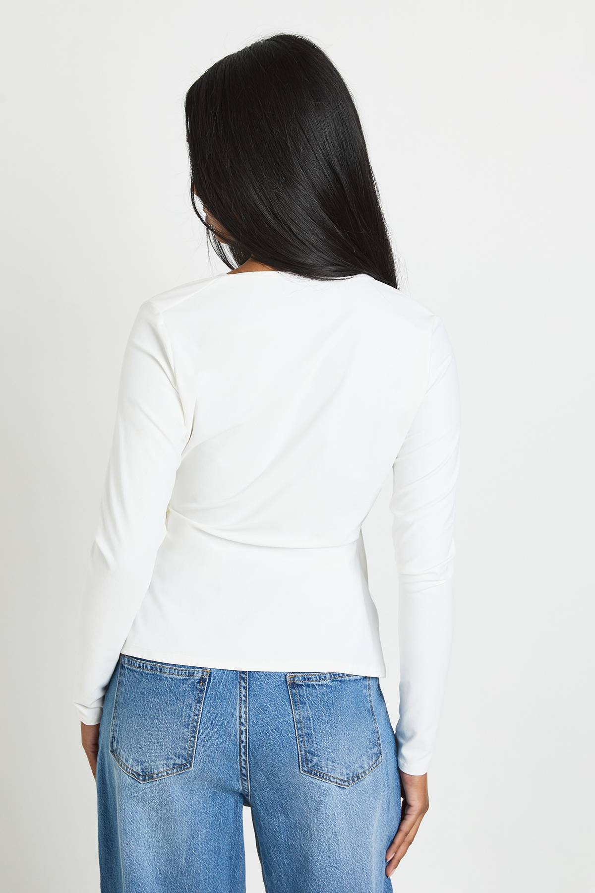 boohoo Haut Cache-cœur Avec Lien À Nouer À La Taille