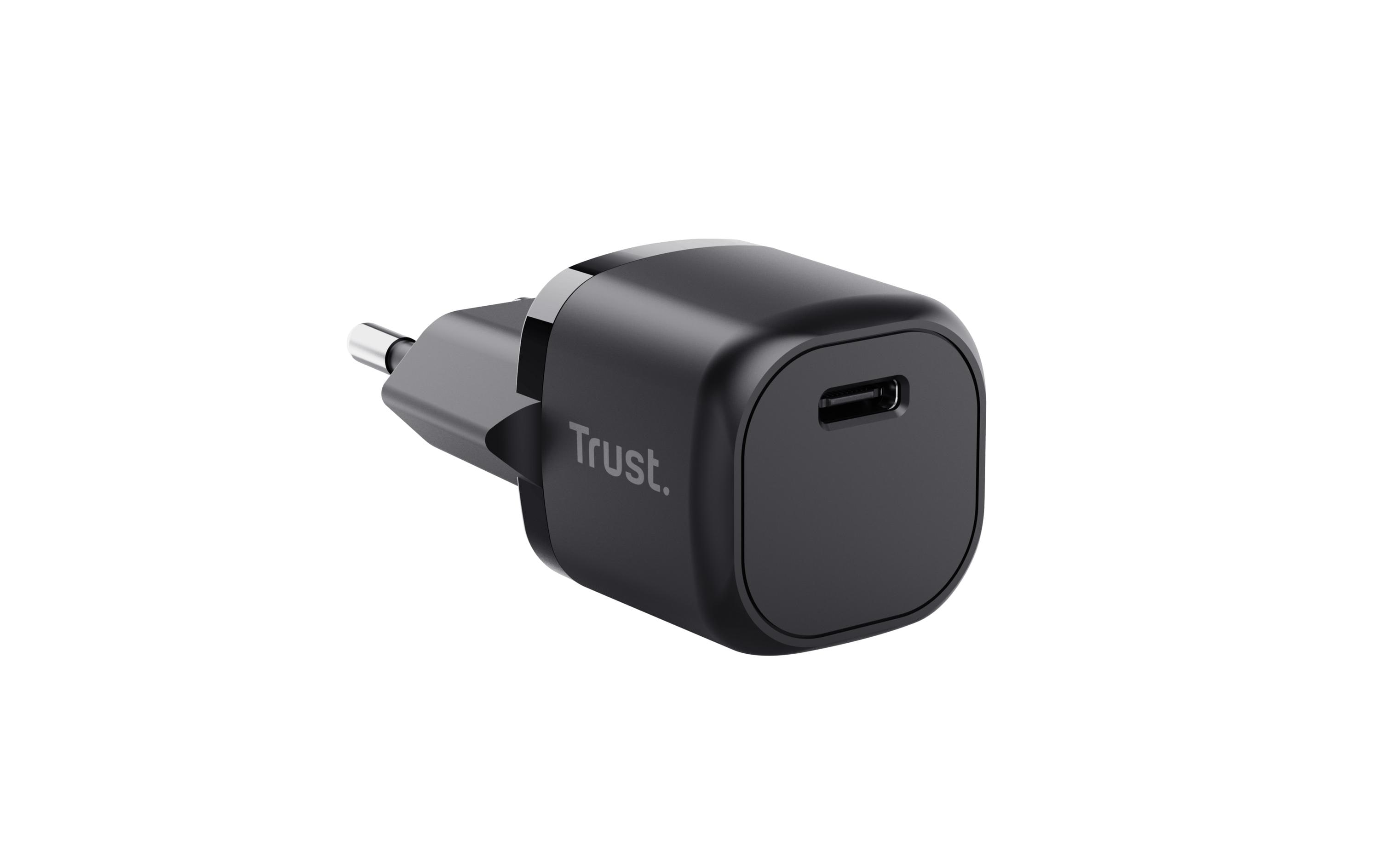 USB-Wandladegerät Maxo Ultrakleines USB-C-PD 20 W SchwarzKompaktes USB-C Power-Delivery-Ladegerät mit 20 W Schnellladefunktion