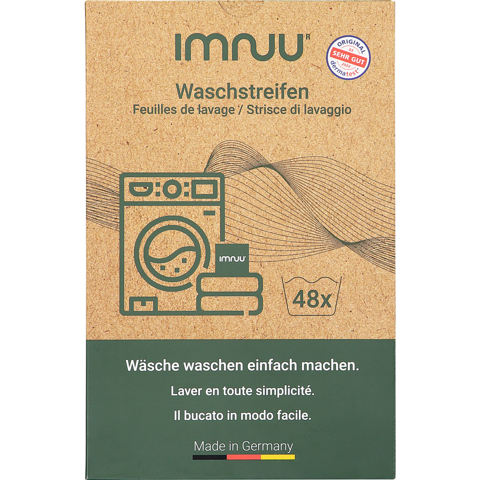 imnuu Waschstreifen Universal Naturfrische, 48 Waschgänge