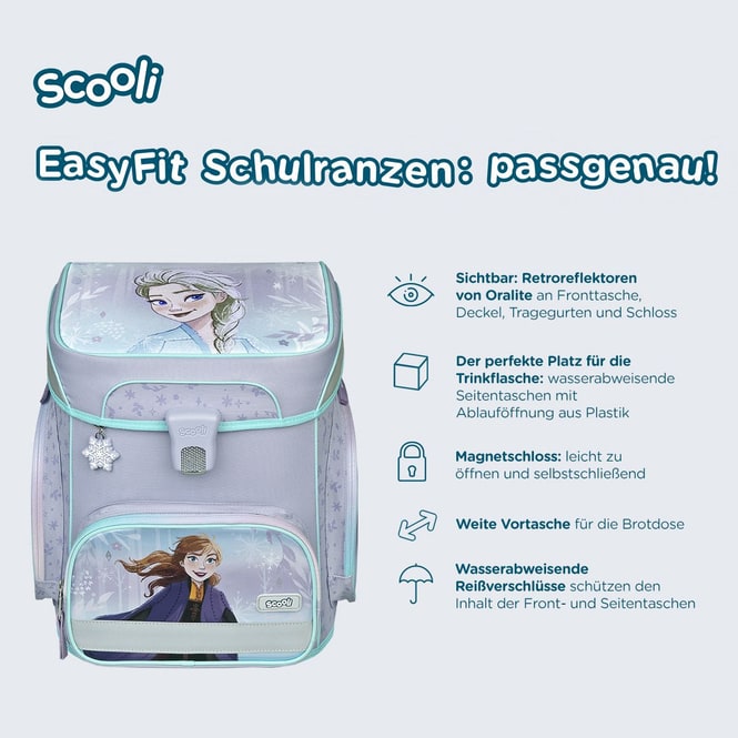 Die Eiskönigin - Scooli - Schulranzen - EasyFit - 5-teilig