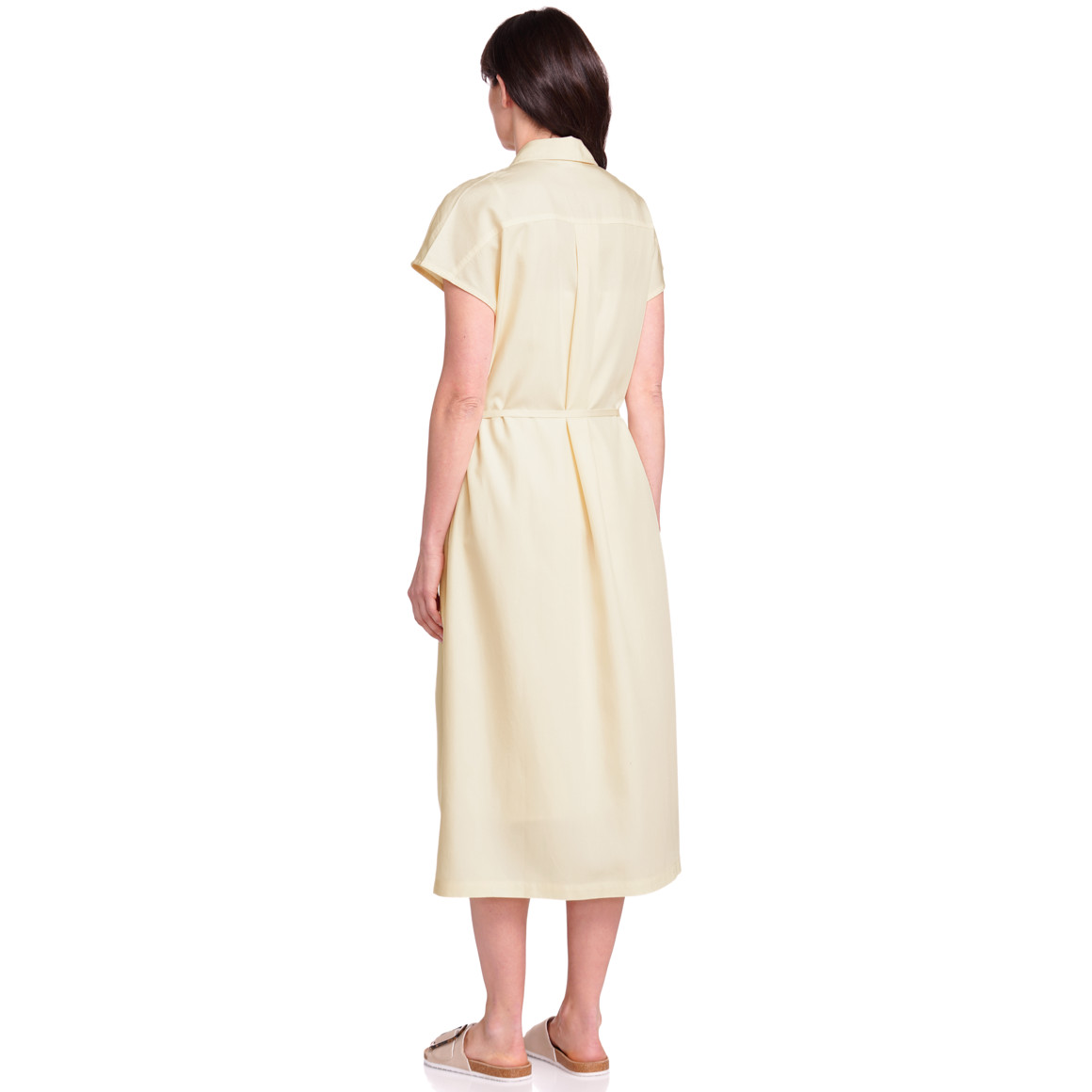 Gina Benotti Damen Kleid mit Bindeband creme