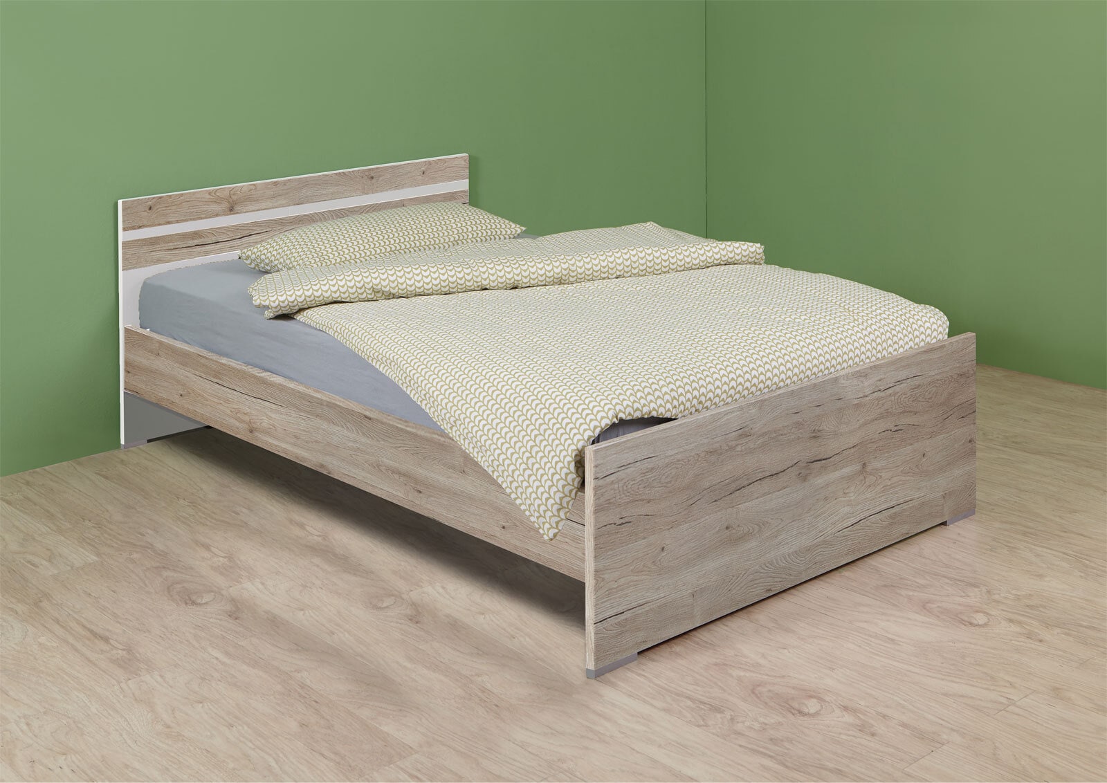 Bett Cariba San Remo Eiche Nachbildung ca. 140 x 200 cm