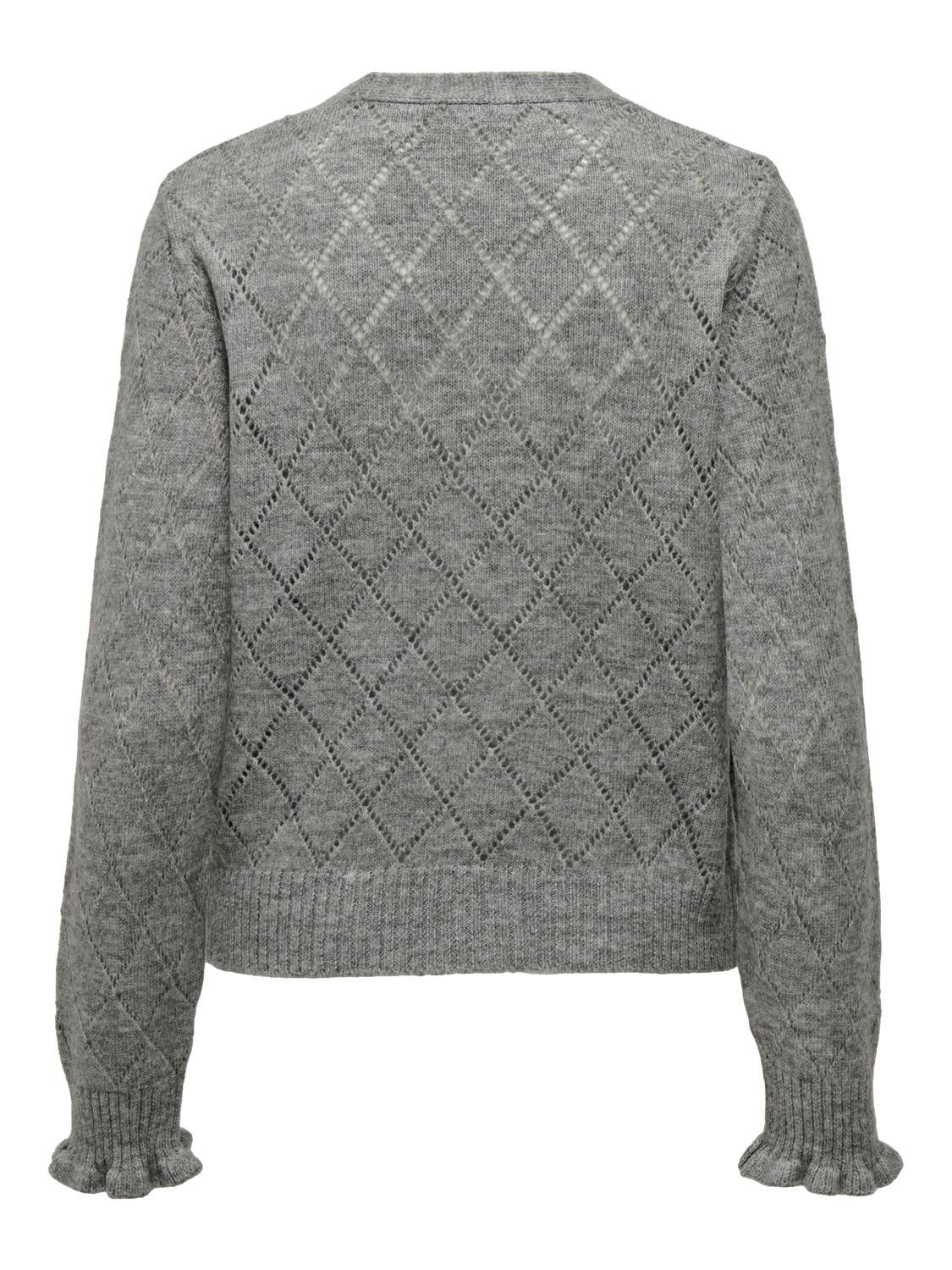 JDYLETTY Strickjacke Light Grey Melange