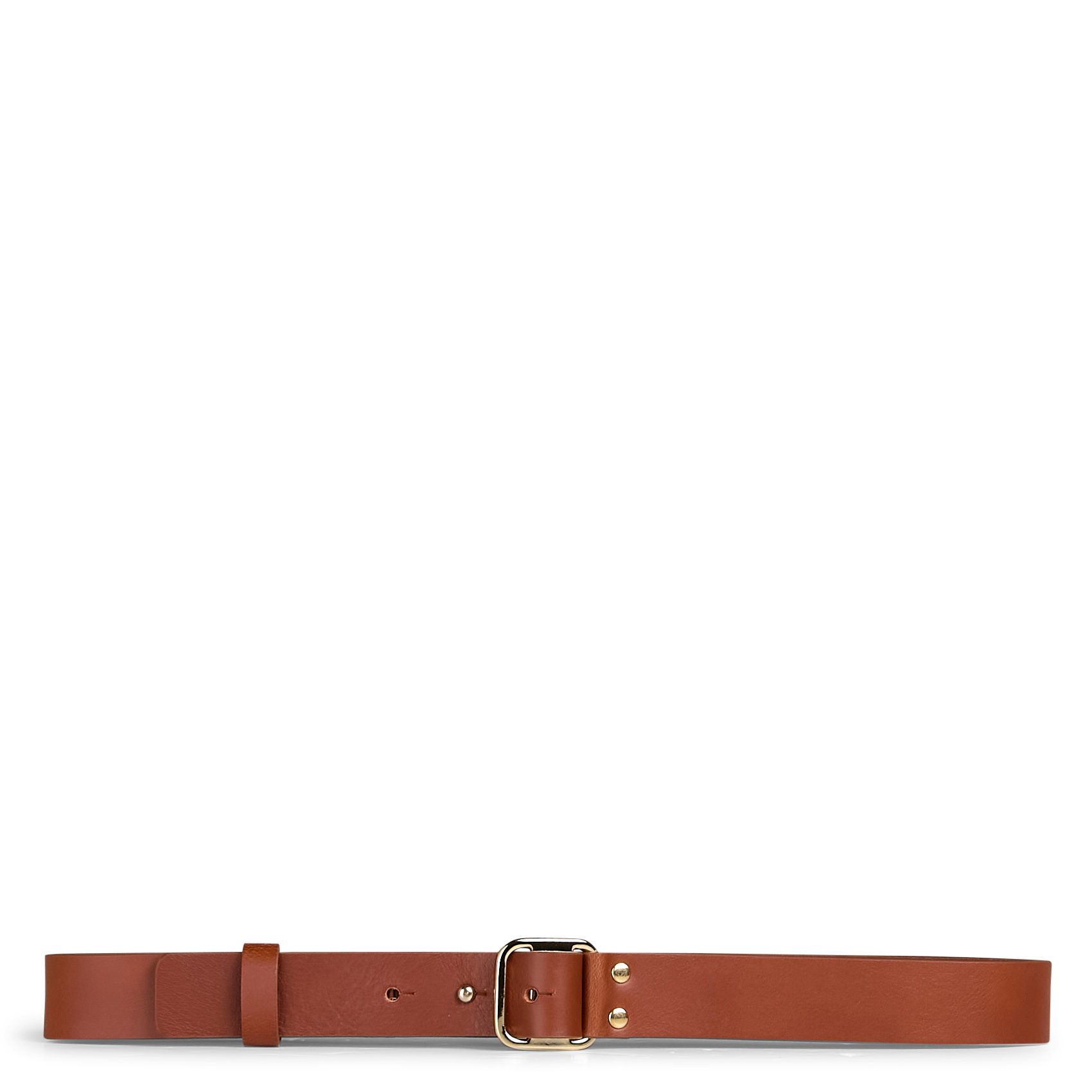 Ceinture fine en cuir | Marron
