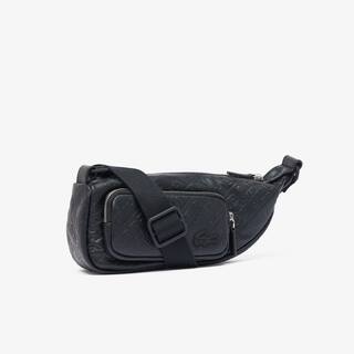 Sac crossover Alga en toile enduite imprimée Sacoches & Pochettes - Noir - Lacoste - Unisex