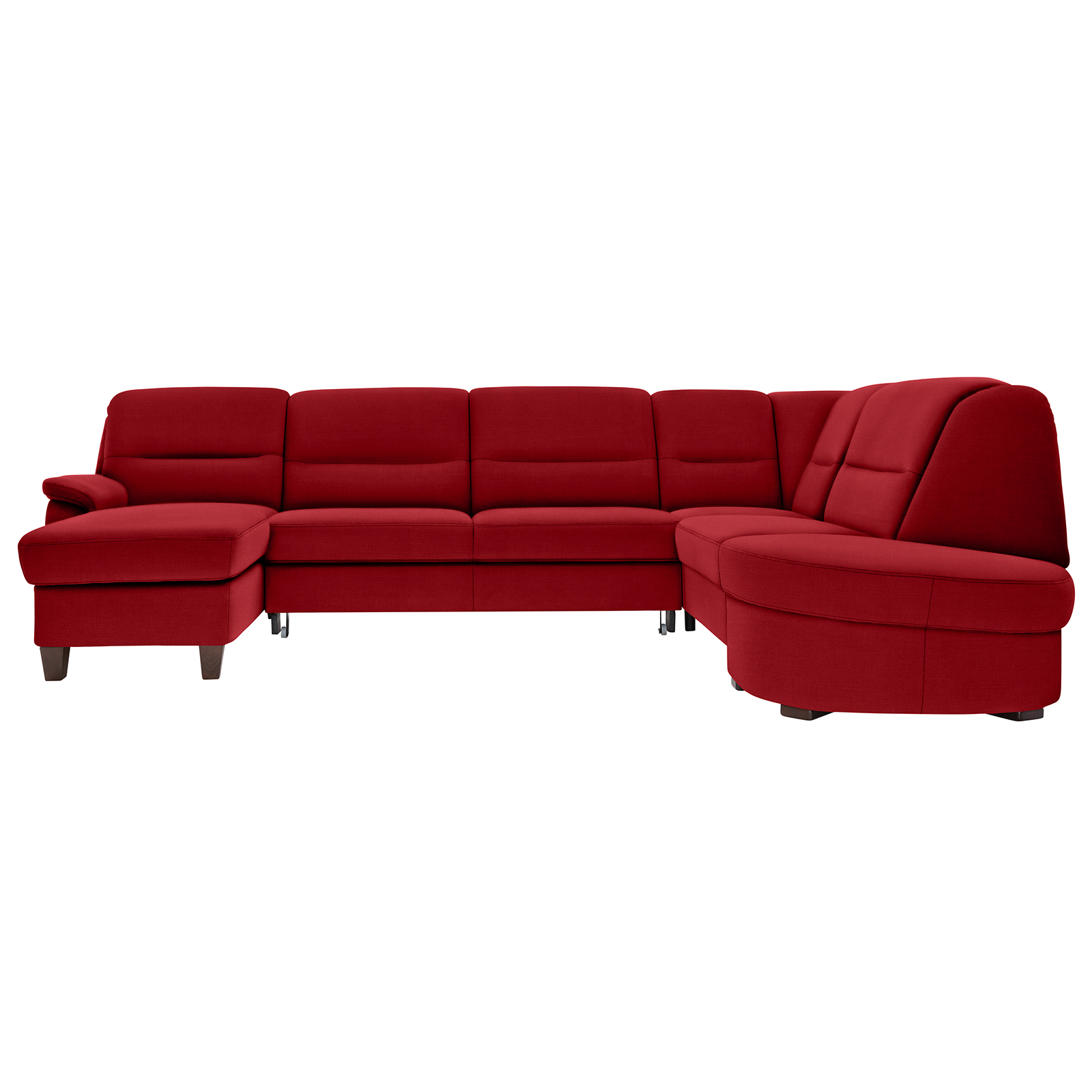 polsterpower Wohnlandschaft - Miro bordeaux - Basismodell - links