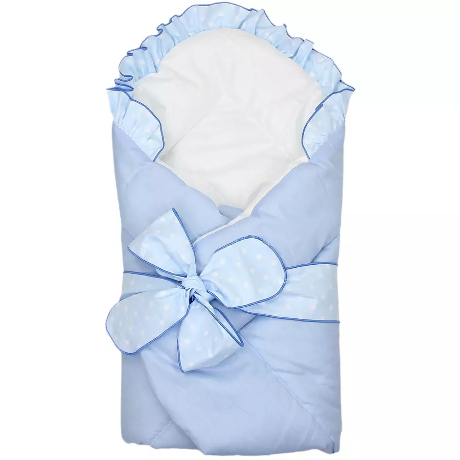 TupTam Unisex Baby Einschlagdecke mit Schleife blau