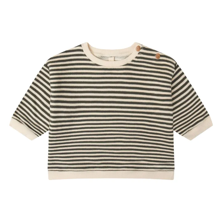 Organic Zoo Sweat Eponge Rayé | Gris