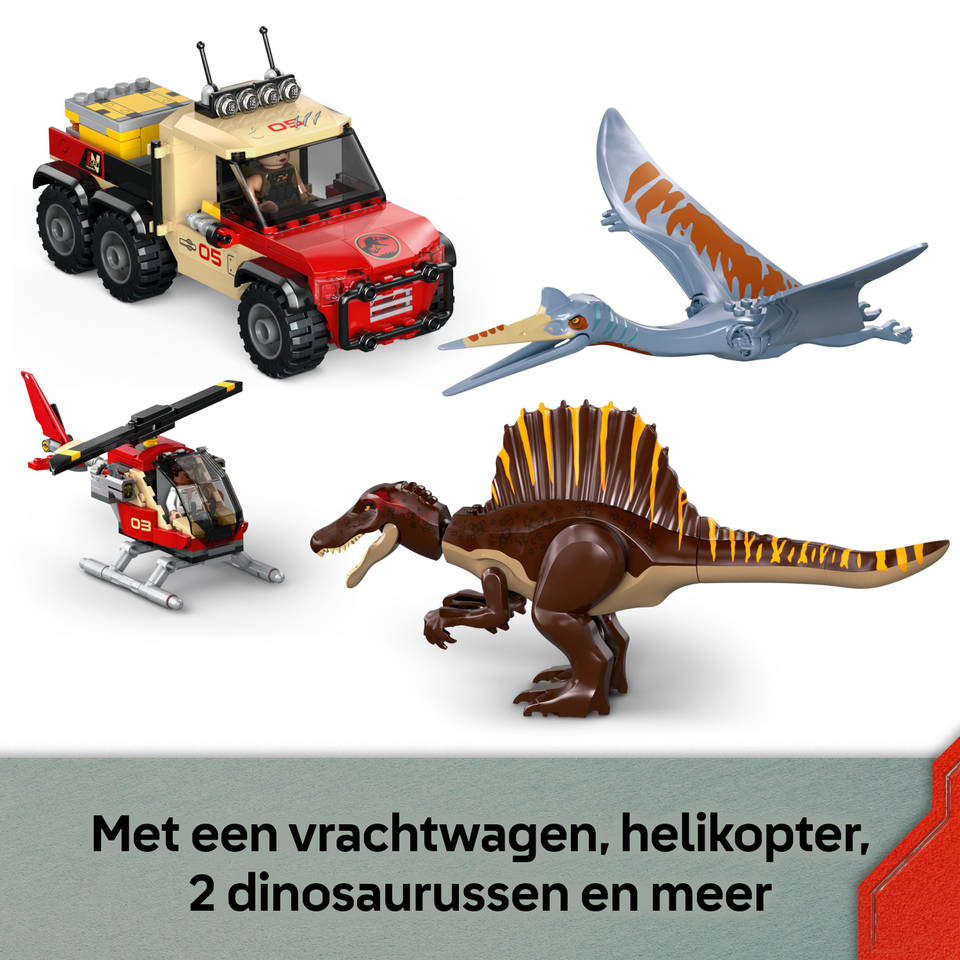 LEGO Jurassic World Spinosaurus en Quetzalcoatlus luchtmissie 76976