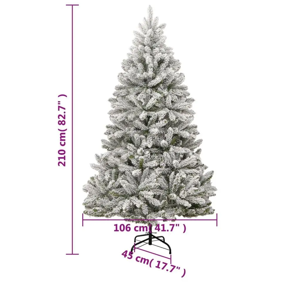 vidaXL - Kunstkerstboom met LED's en wit/grijs kerstballen 150 cm - Groen - PVC