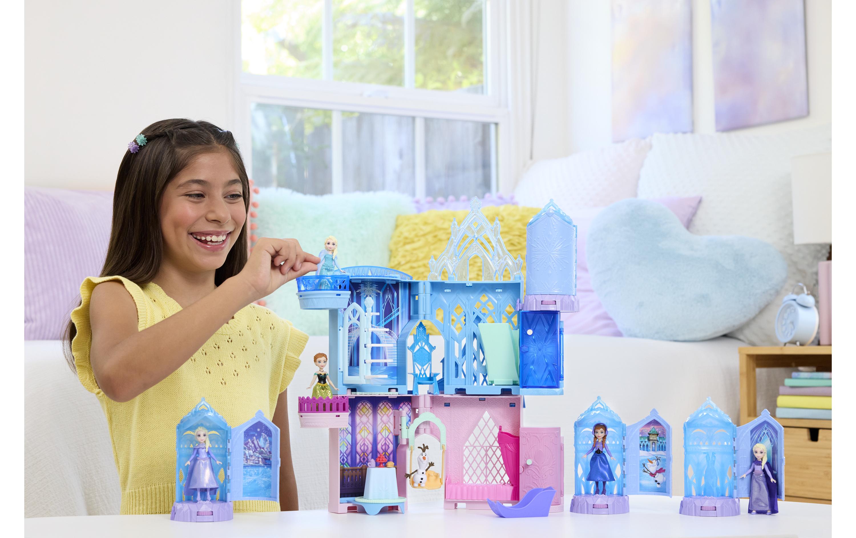 Spielset Eiskönigin Eisschloss-DrehüberraschungSpielset mit kleiner Puppe