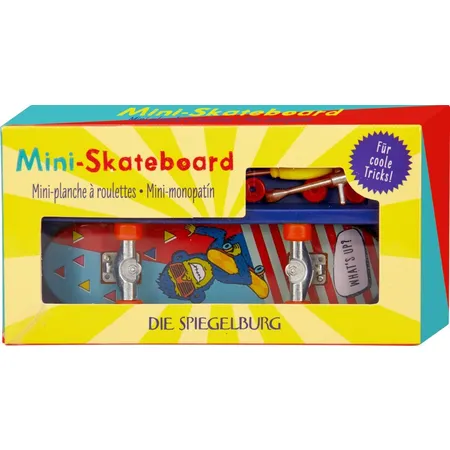 Die Spiegelburg Mini-Skateboard - Bunte Geschenke, 1 Stück, 2-fach sortiert