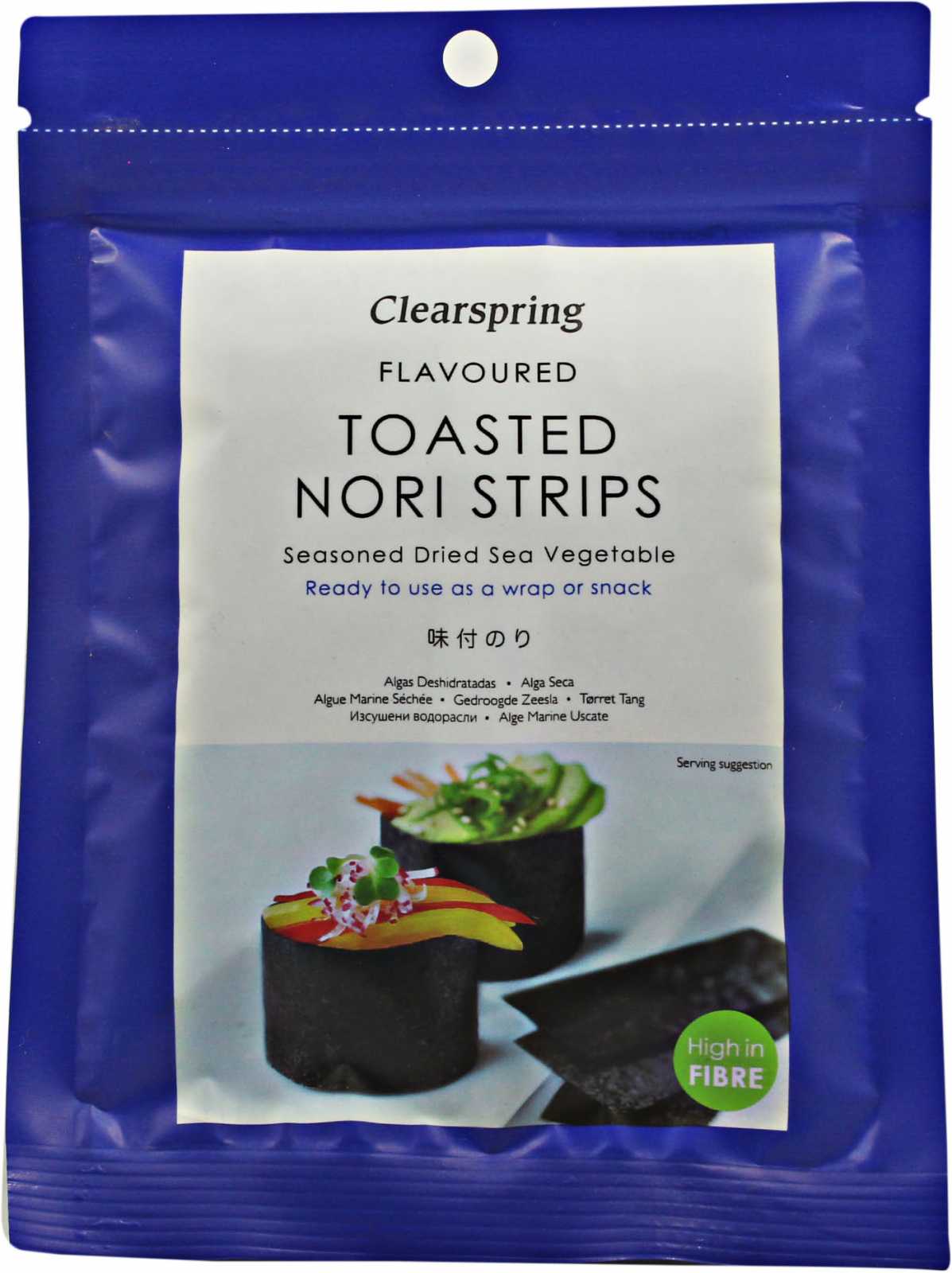 Tostadas de Tiras de Nori Clearspring Wholefoods 13,5 g