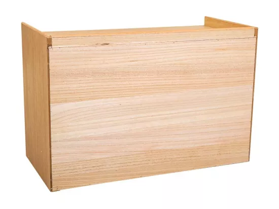 Banc Porte-chaussures en bois et grille brune 80x38x53