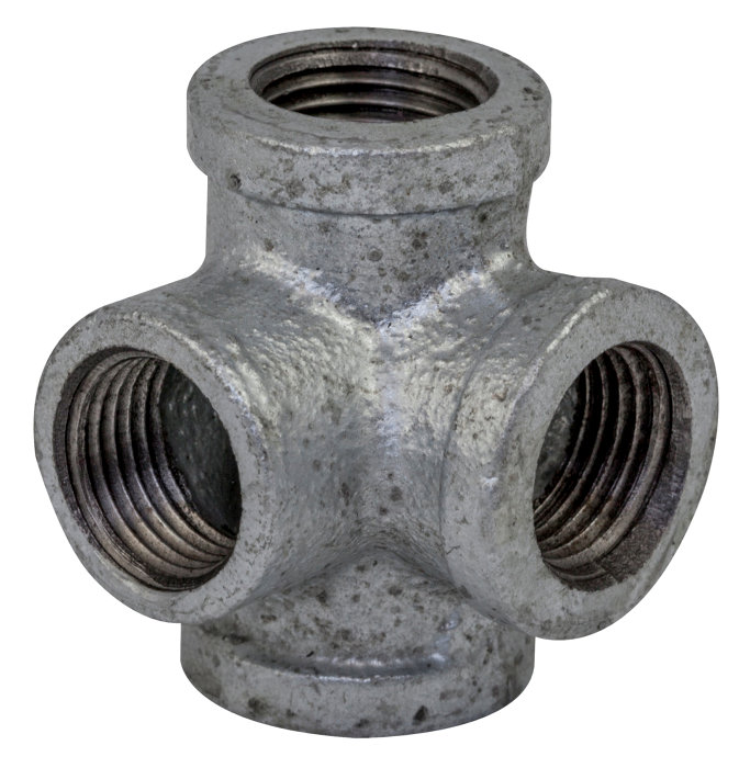 Galvaniseret T-stykke hjørne 1/2